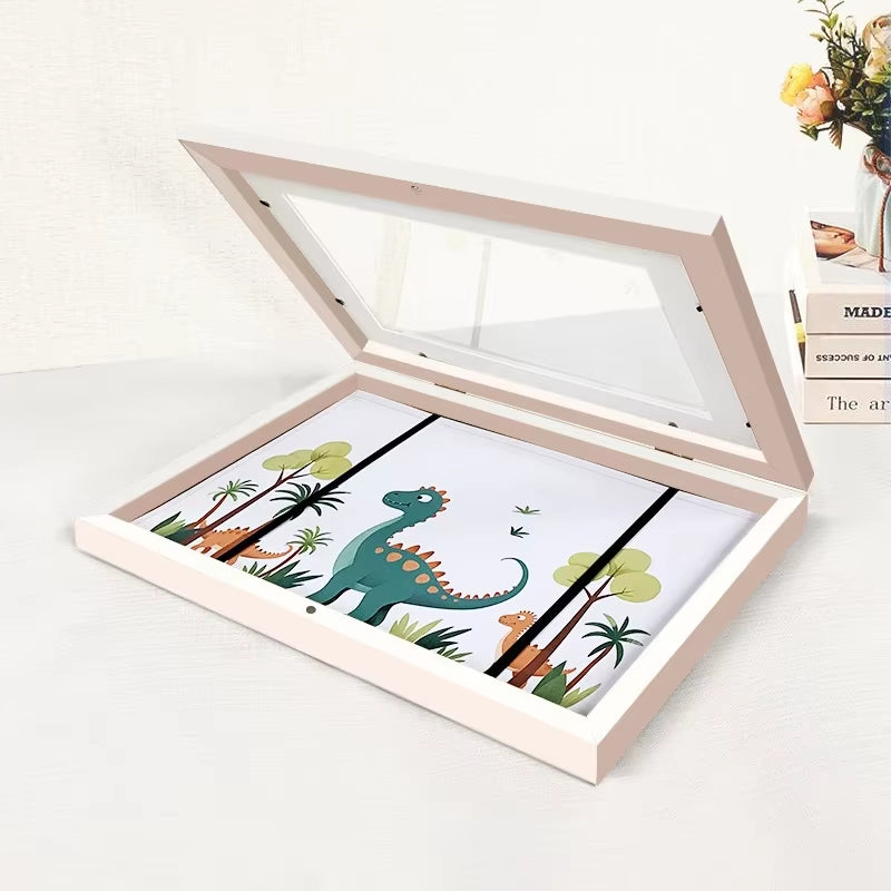 2024 New Art Frames Magnetic Front Open Changeable Kids Frametory for Poster Photo Drawing Paintings Pictures Display No Photos