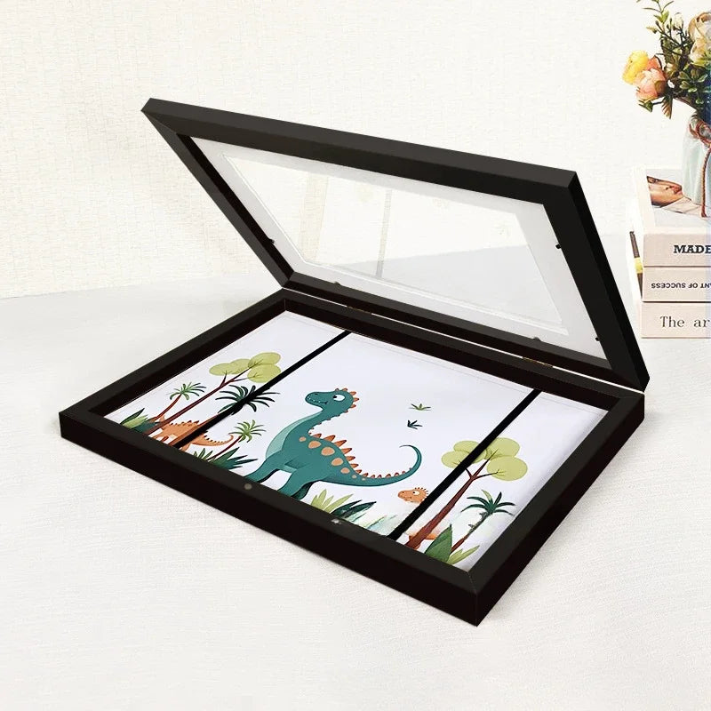 2024 New Art Frames Magnetic Front Open Changeable Kids Frametory for Poster Photo Drawing Paintings Pictures Display No Photos